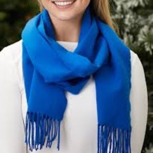 Blue Cashmere Scarf Soft New